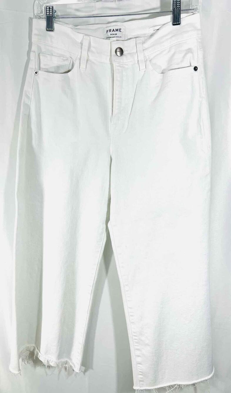 Fame Size 28=5/6 White Cropped Denim Premium Denim Jeans